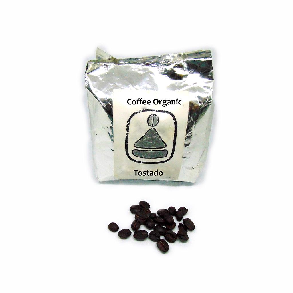 Café orgánico en grano.