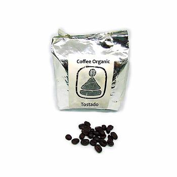 Café orgánico en grano.