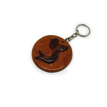 Llavero de madera circular (Quetzal)